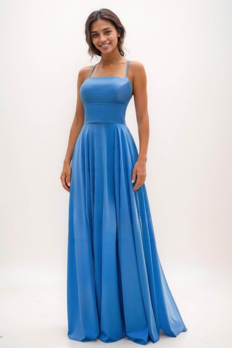 Classic A-Line Spaghetti Straps Chiffon Prom Dresses CS0768 - COCOMELODY