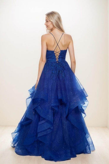 Ball Gown Sweetheart Tiered Skirt Tulle Prom Dresses CS0842 - COCOMELODY