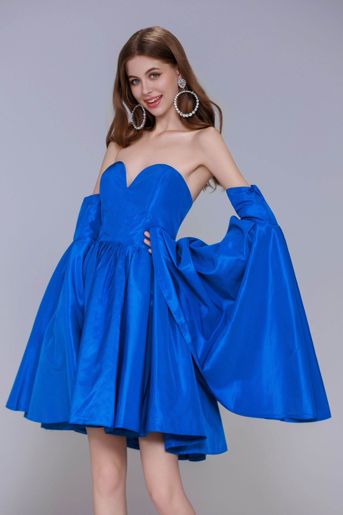 A-Line Mini Taffeta Homecoming Dress CS0950 - COCOMELODY