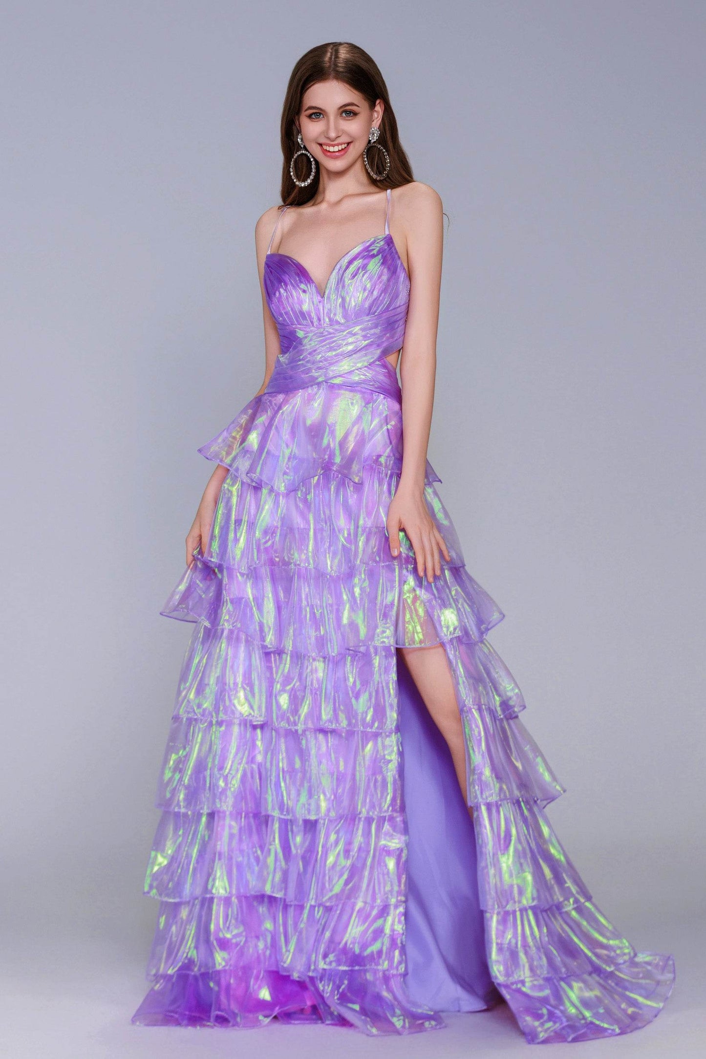 A-Line Maxi Organza Prom Dress CS0956 - COCOMELODY