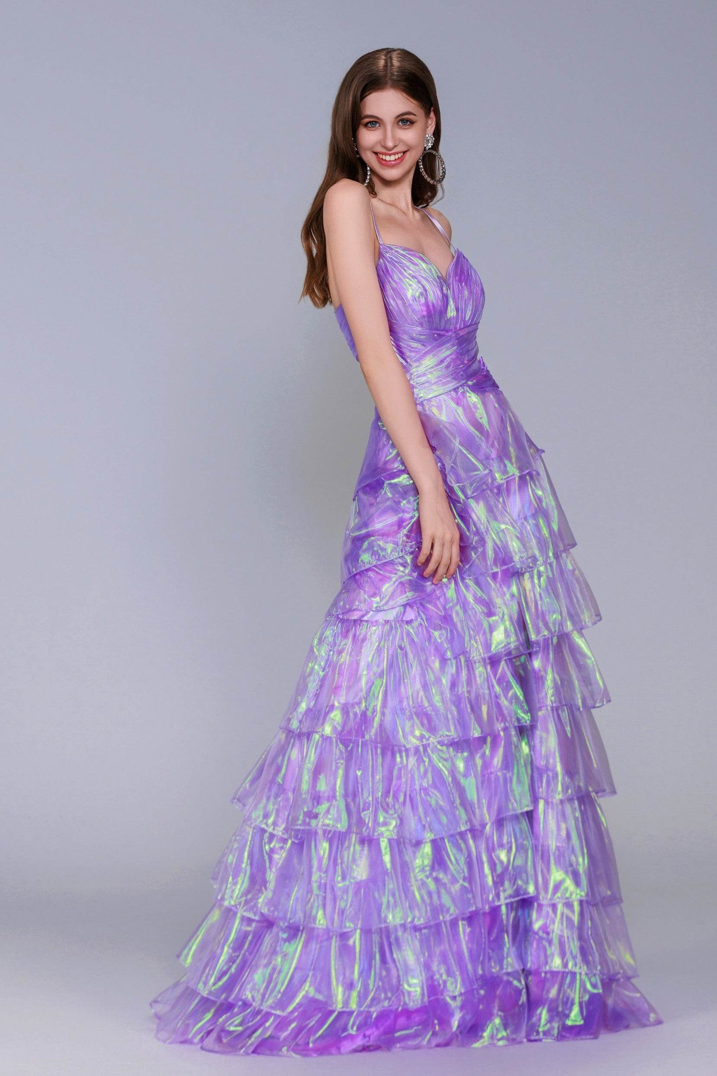 A-Line Maxi Organza Prom Dress CS0956 - COCOMELODY