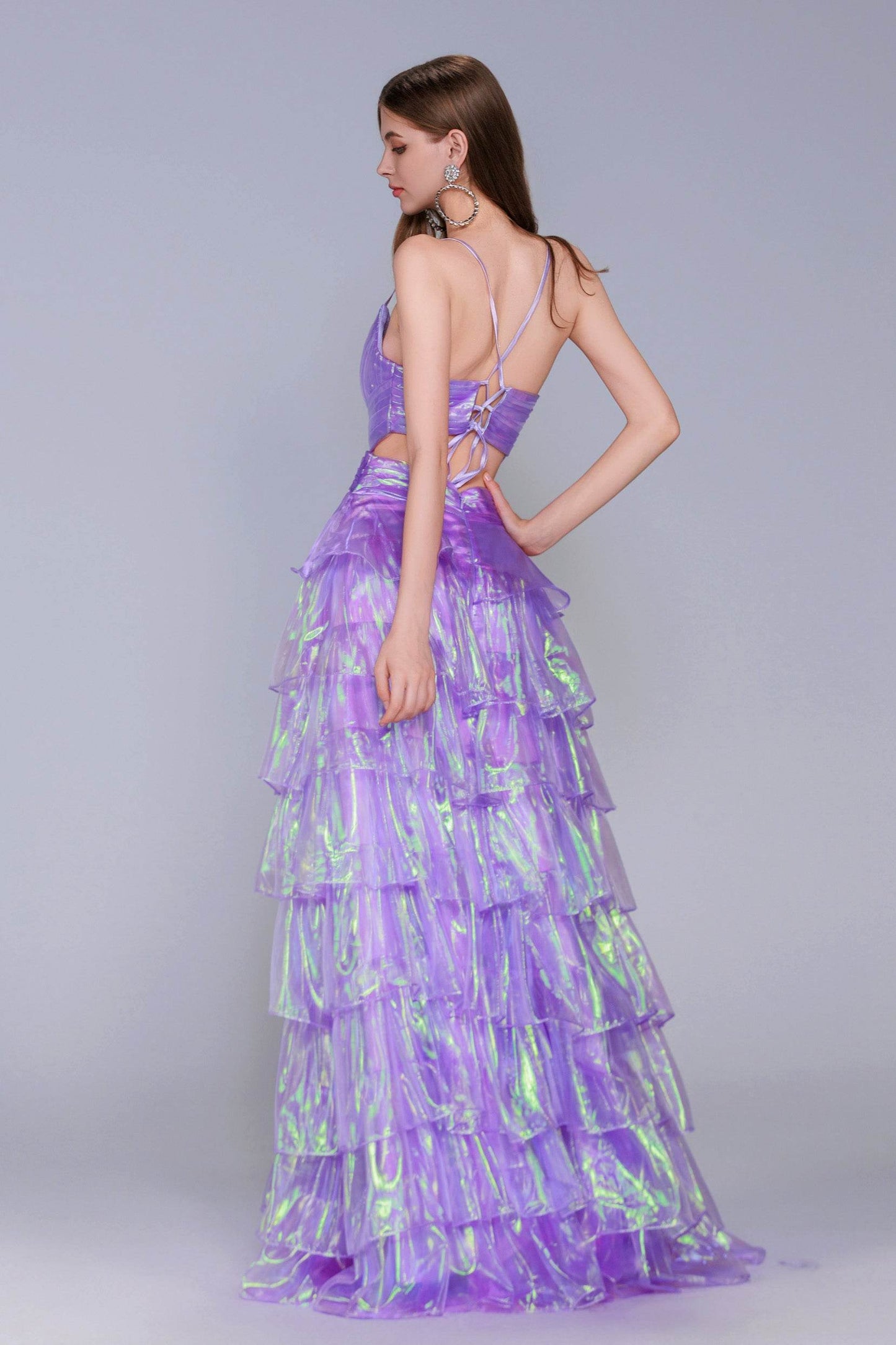 A-Line Maxi Organza Prom Dress CS0956 - COCOMELODY