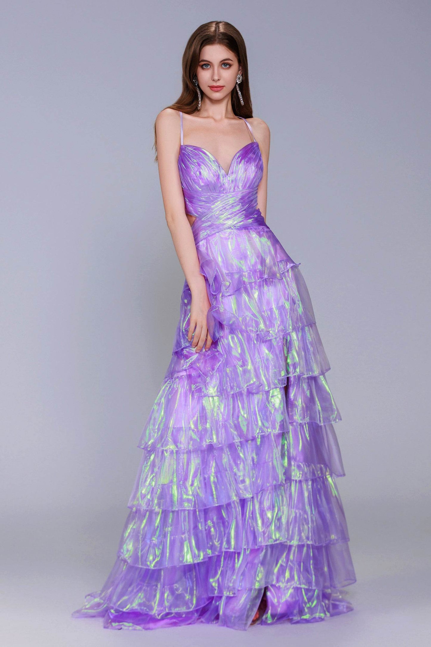A-Line Maxi Organza Prom Dress CS0956 - COCOMELODY