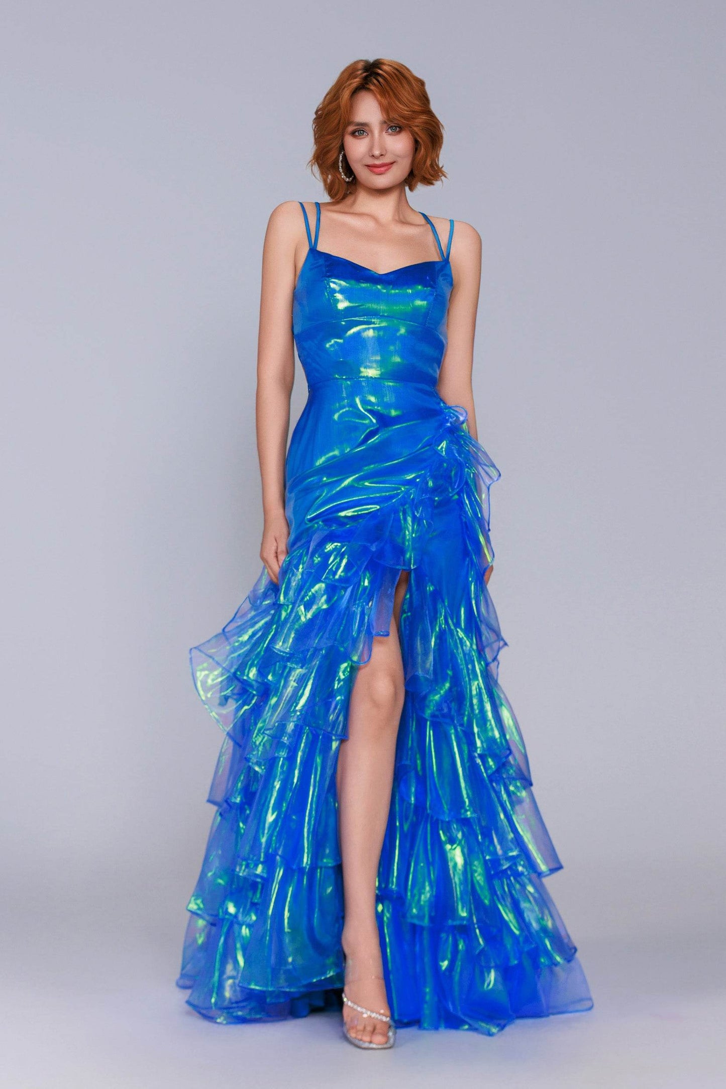 A-Line Maxi Organza Prom Dress CS0959 - COCOMELODY