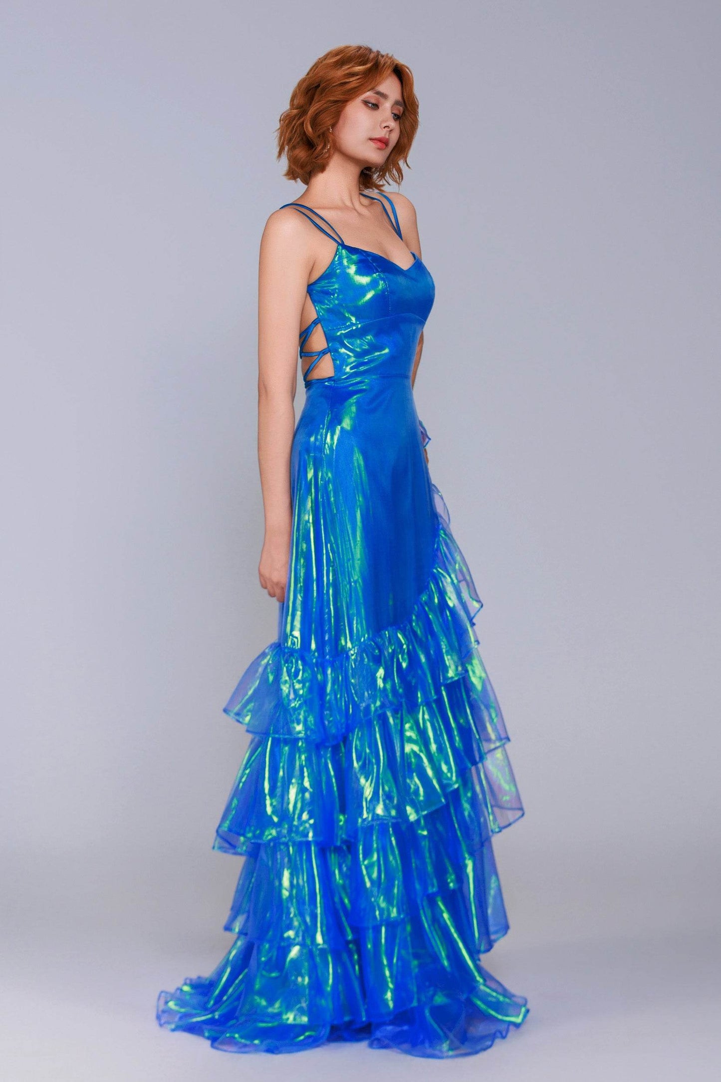 A-Line Maxi Organza Prom Dress CS0959 - COCOMELODY