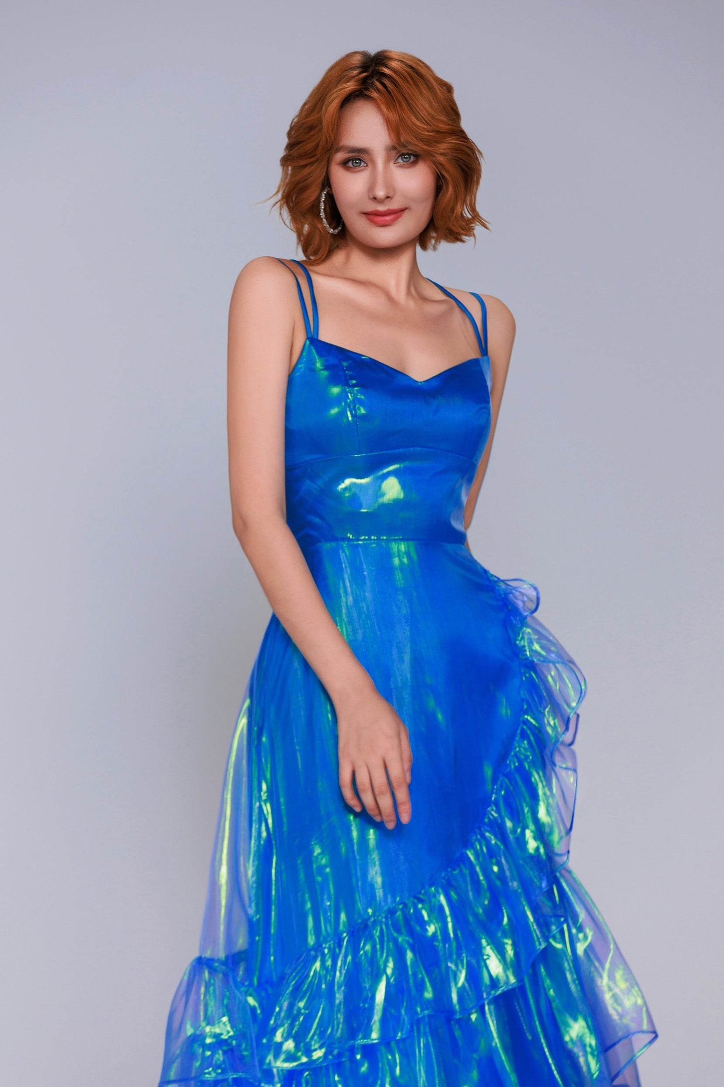 A-Line Maxi Organza Prom Dress CS0959 - COCOMELODY