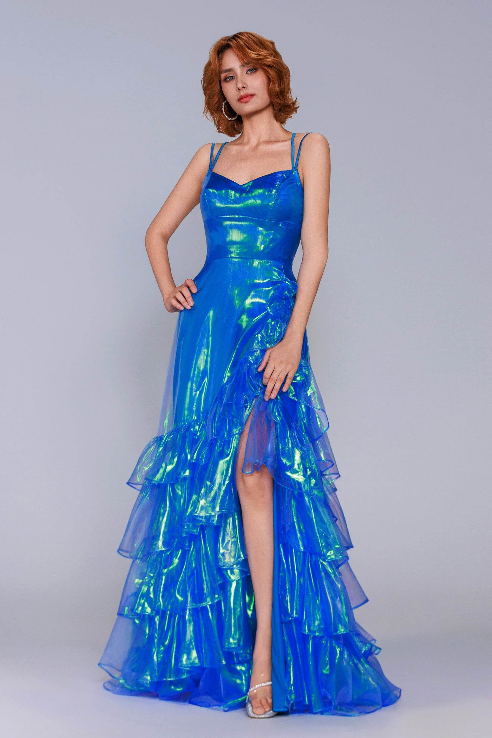 A-Line Maxi Organza Unique Prom Dresses COCOMELODY CS0959, Purple A-Line Maxi Organza Unique Prom Dresses COCOMELODY CS0959, Purple