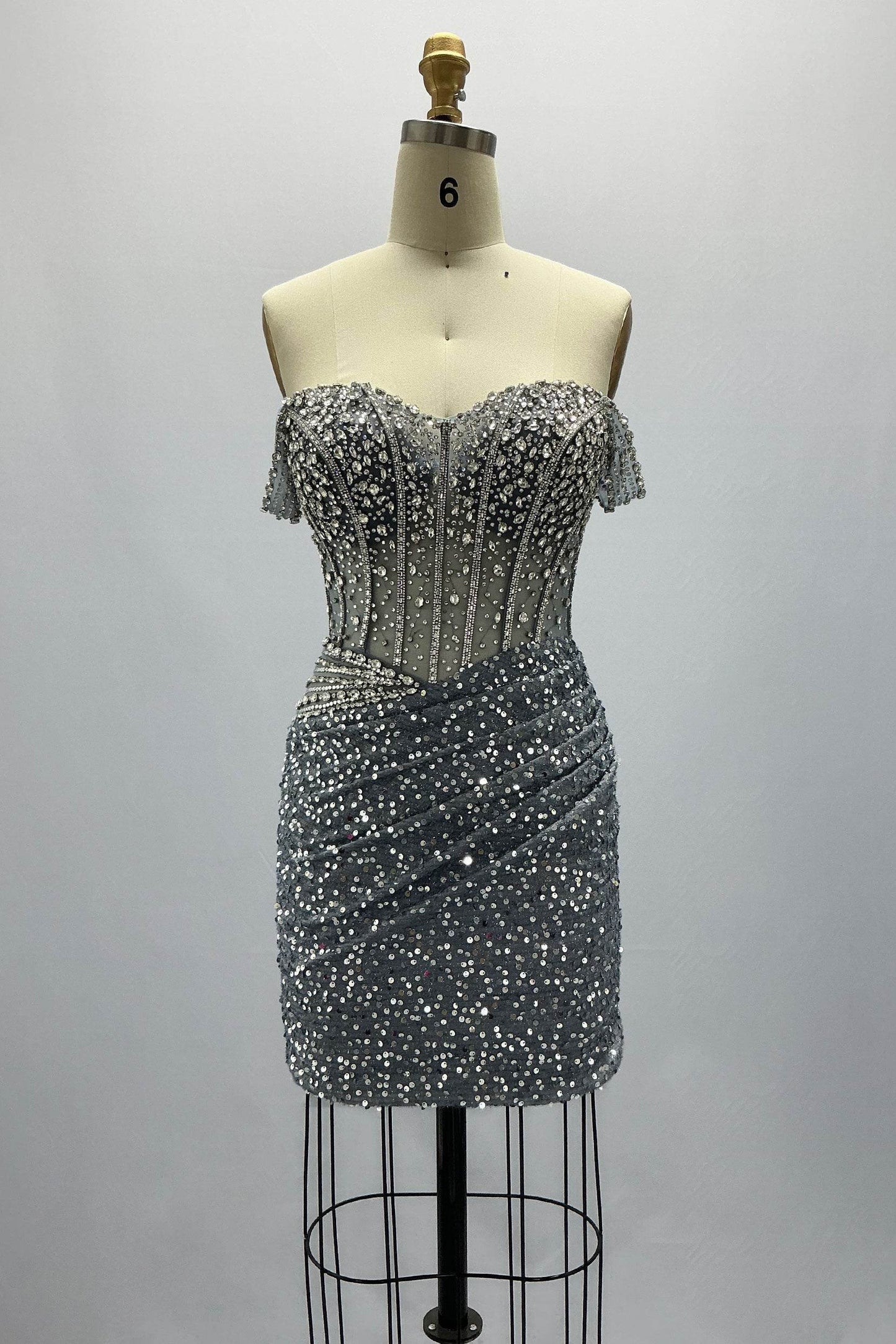 Sheath-Column Mini Sequined Homecoming Dress CS0996 - COCOMELODY