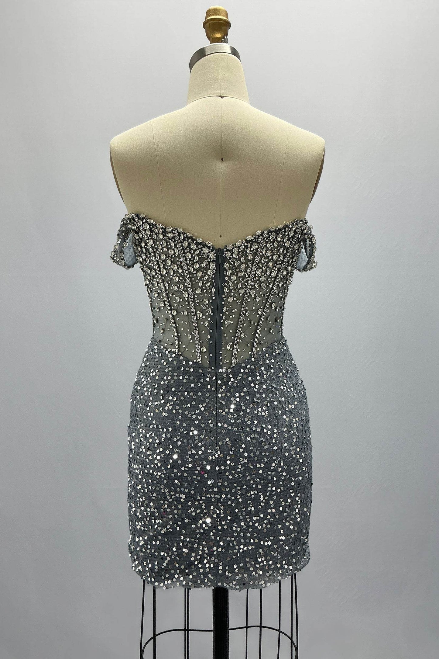 Sheath-Column Mini Sequined Homecoming Dress CS0996 - COCOMELODY