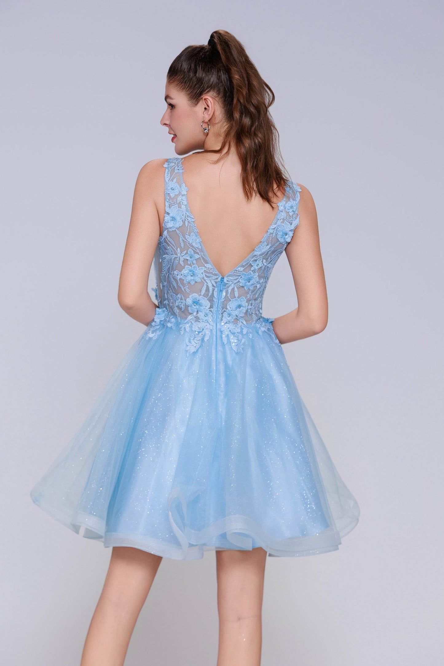 A-Line Mini Tulle Homecoming Dress CS1001 - COCOMELODY