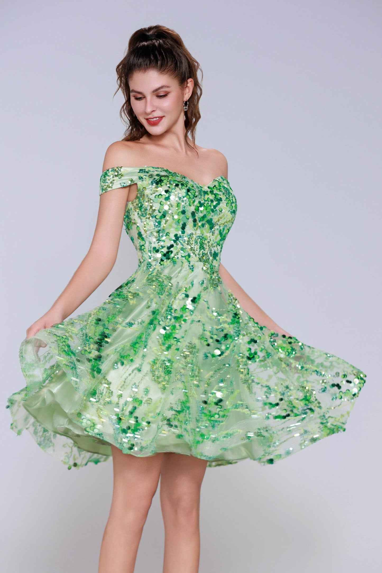 A-Line Mini Tulle Homecoming Dress CS1003 - COCOMELODY