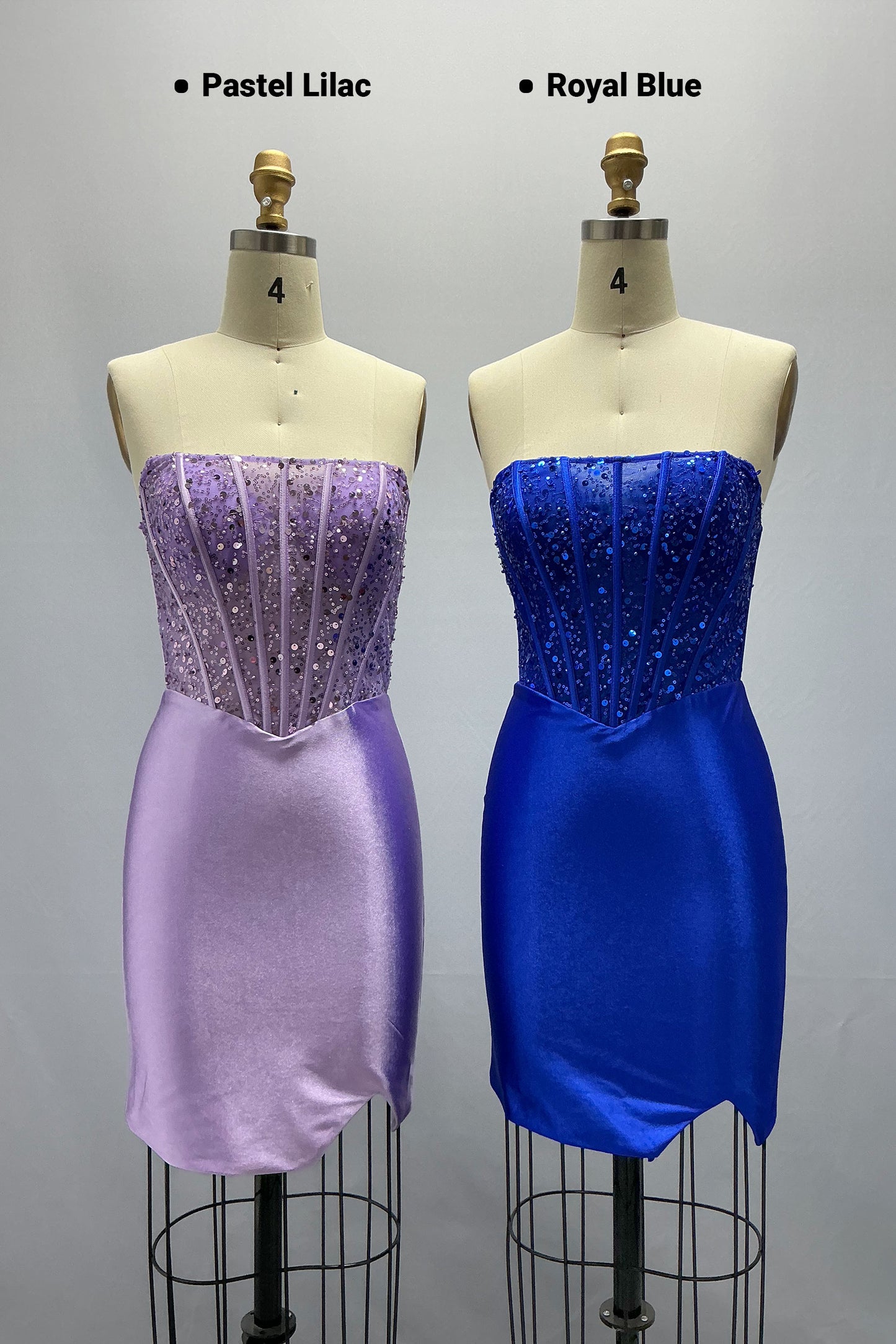 Sheath-Column Mini Stretch Satin Homecoming Dress CS1005