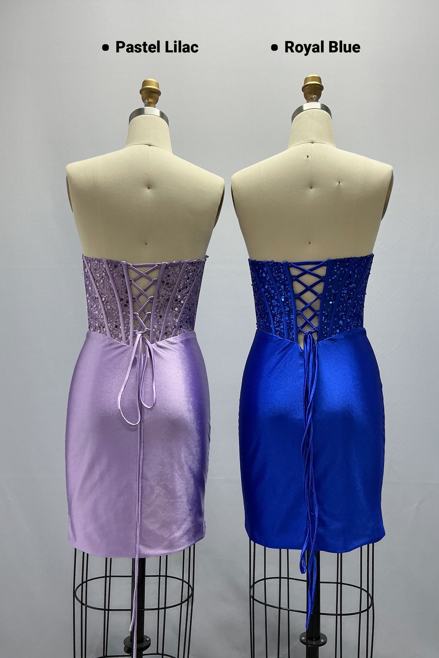 Sheath-Column Mini Stretch Satin Homecoming Dress CS1005
