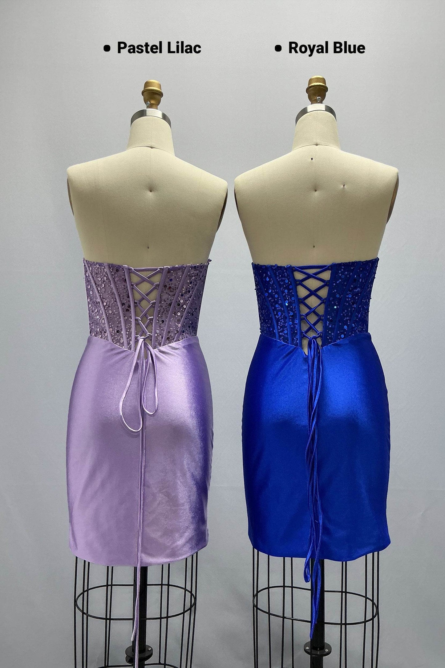 Sheath-Column Mini Stretch Satin Homecoming Dress CS1005 - COCOMELODY