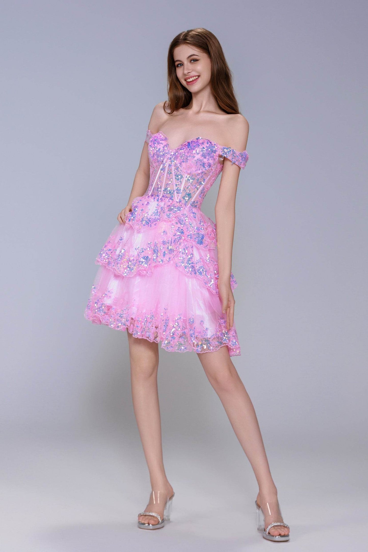 Ball Gown Mini Tulle Homecoming Dress CS1010 - COCOMELODY