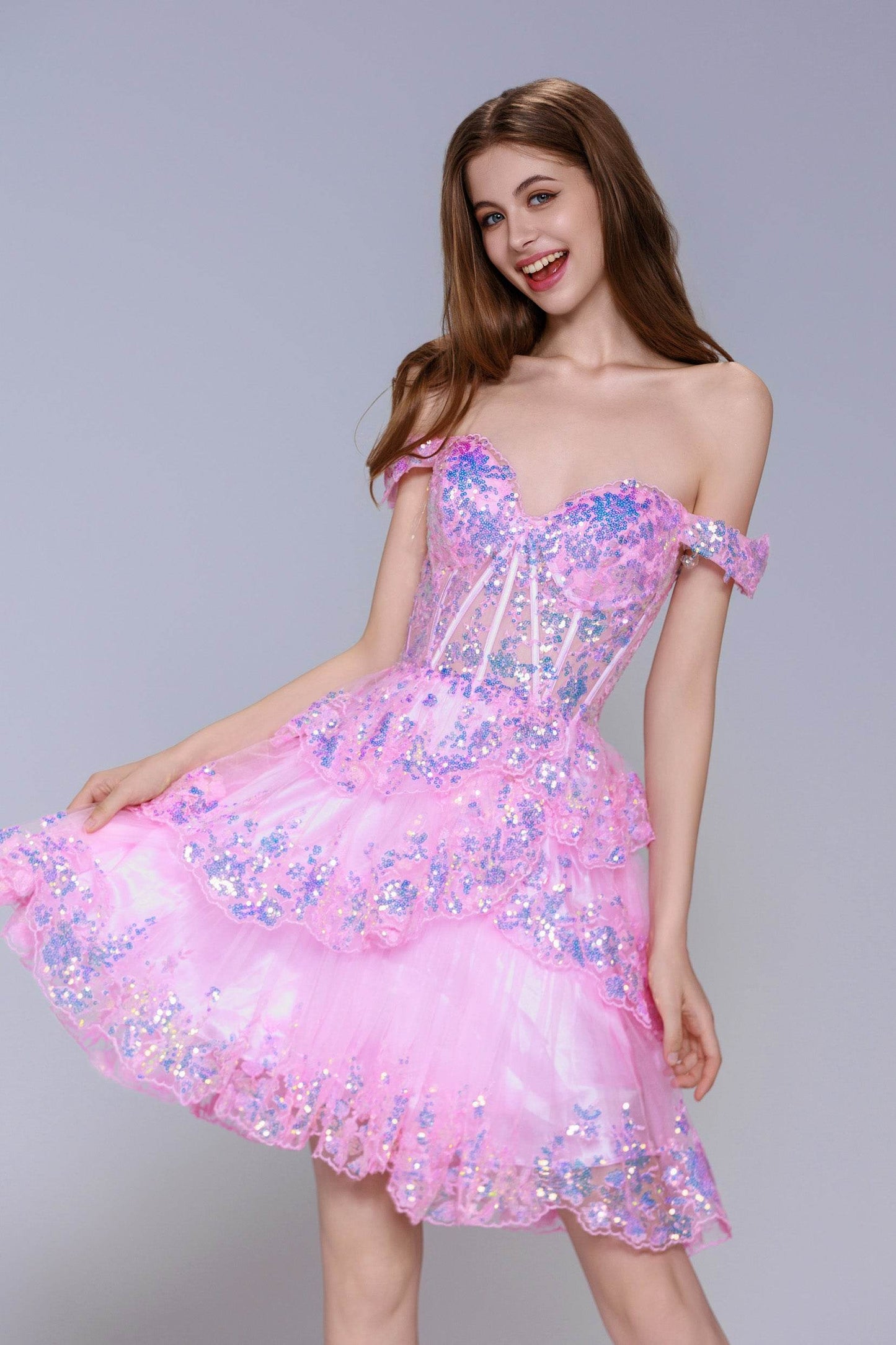 Ball Gown Mini Tulle Homecoming Dress CS1010 - COCOMELODY
