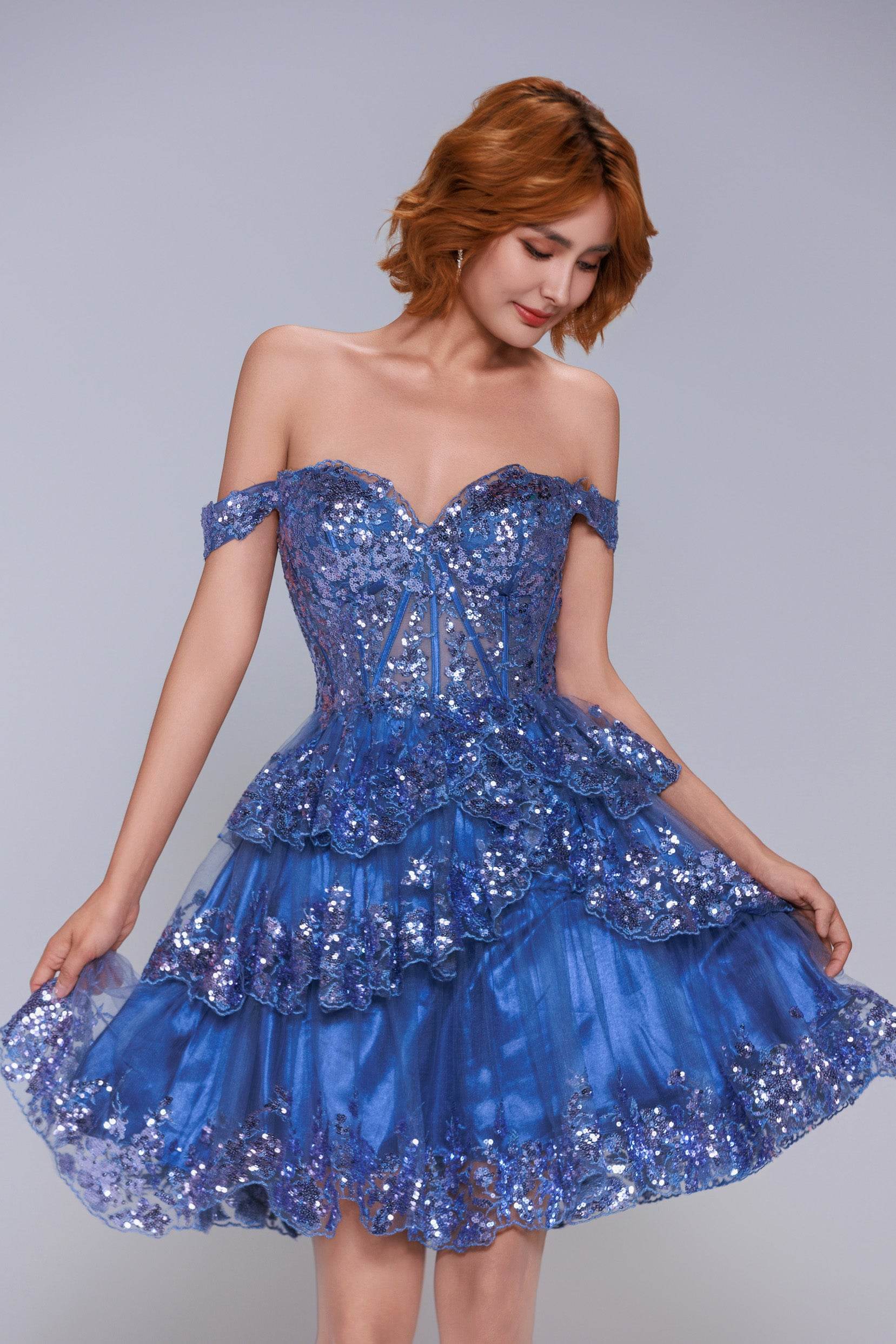 Ball Gown Mini Tulle Custom Homecoming Dresses COCOMELODY CS1010 Ball Gown Mini Tulle Custom Homecoming Dresses COCOMELODY CS1010
