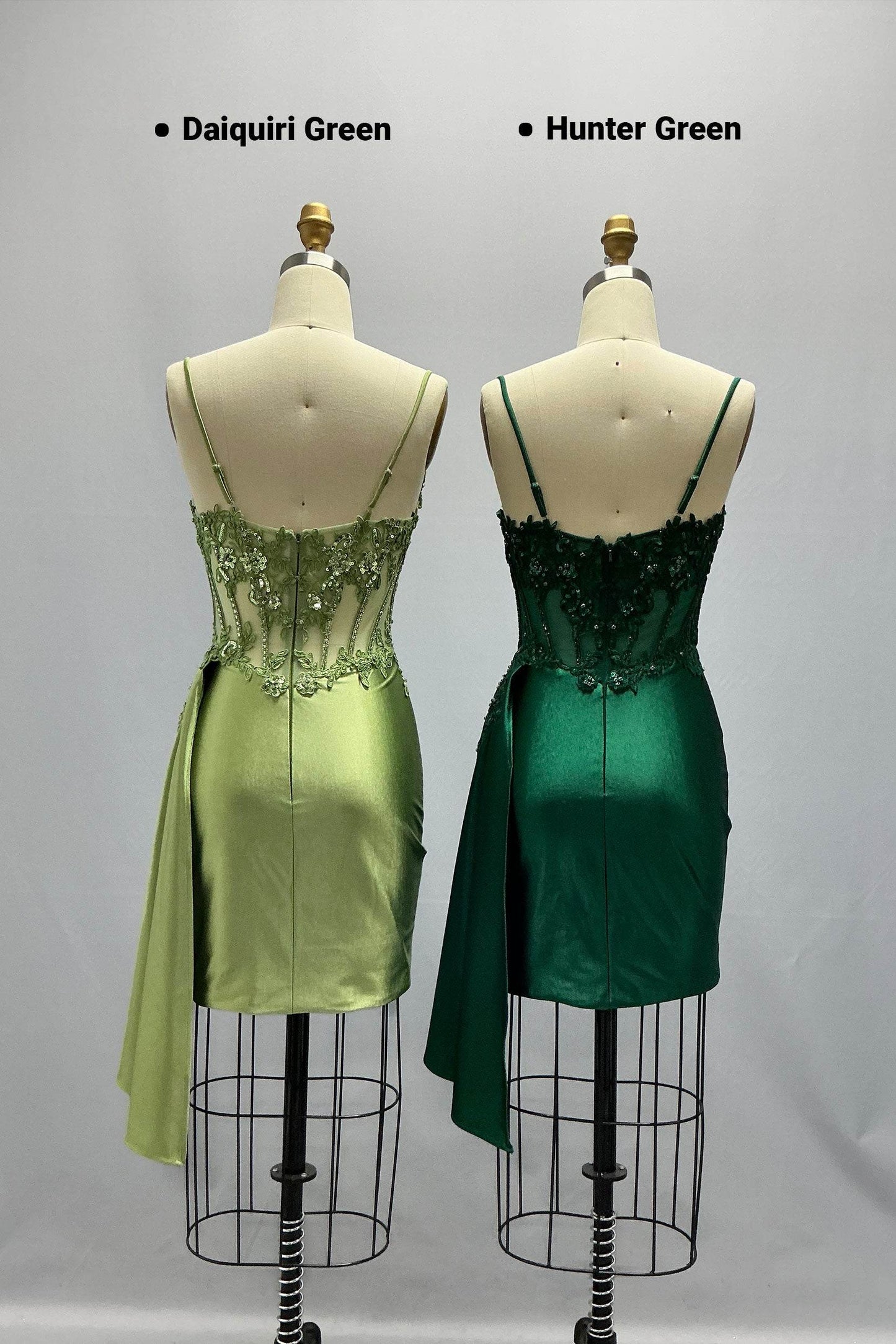 Sheath-Column Mini Stretch Satin Homecoming Dress CS1012 - COCOMELODY