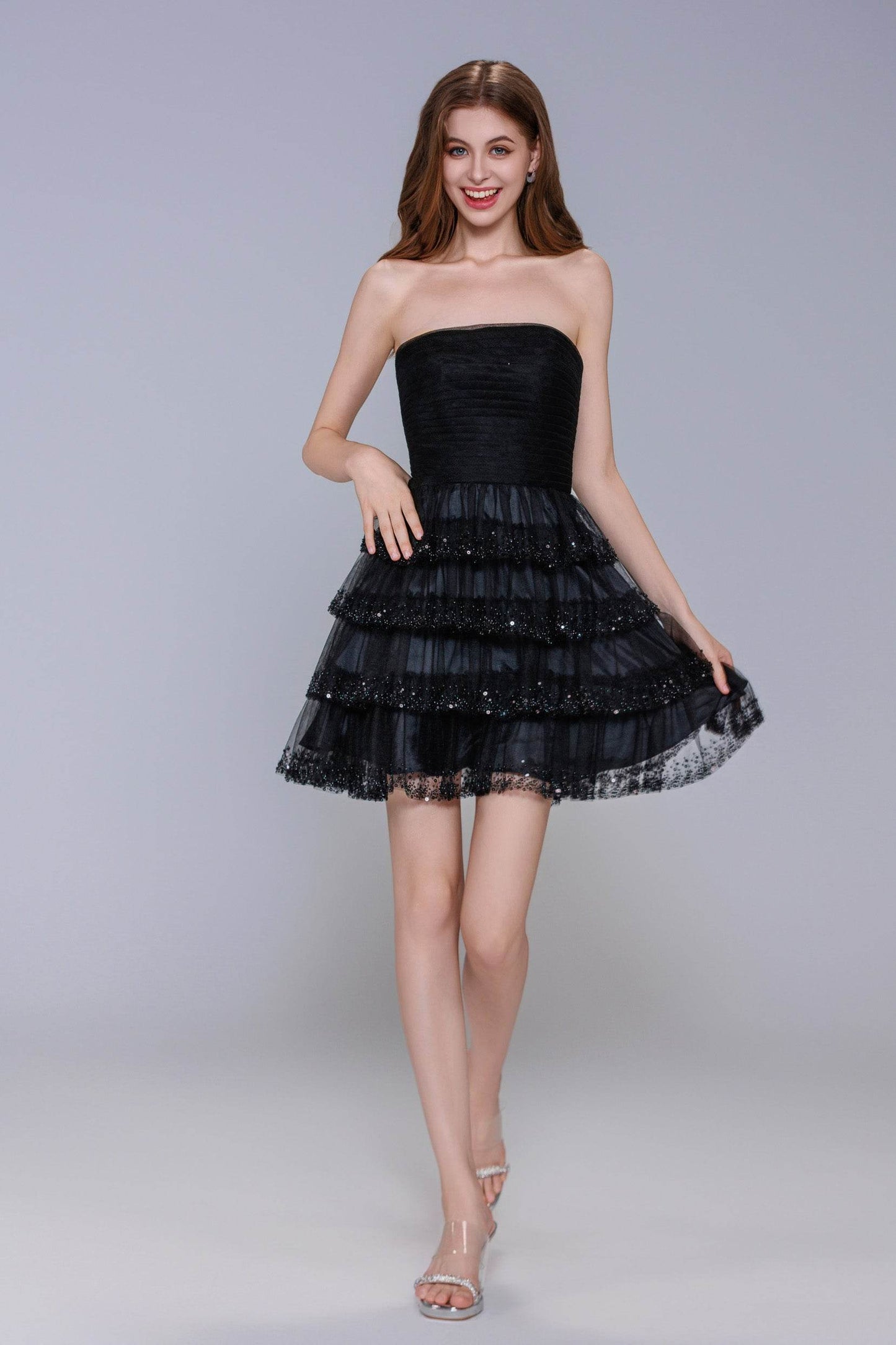 A-Line Mini Tulle Homecoming Dress CS1016 - COCOMELODY