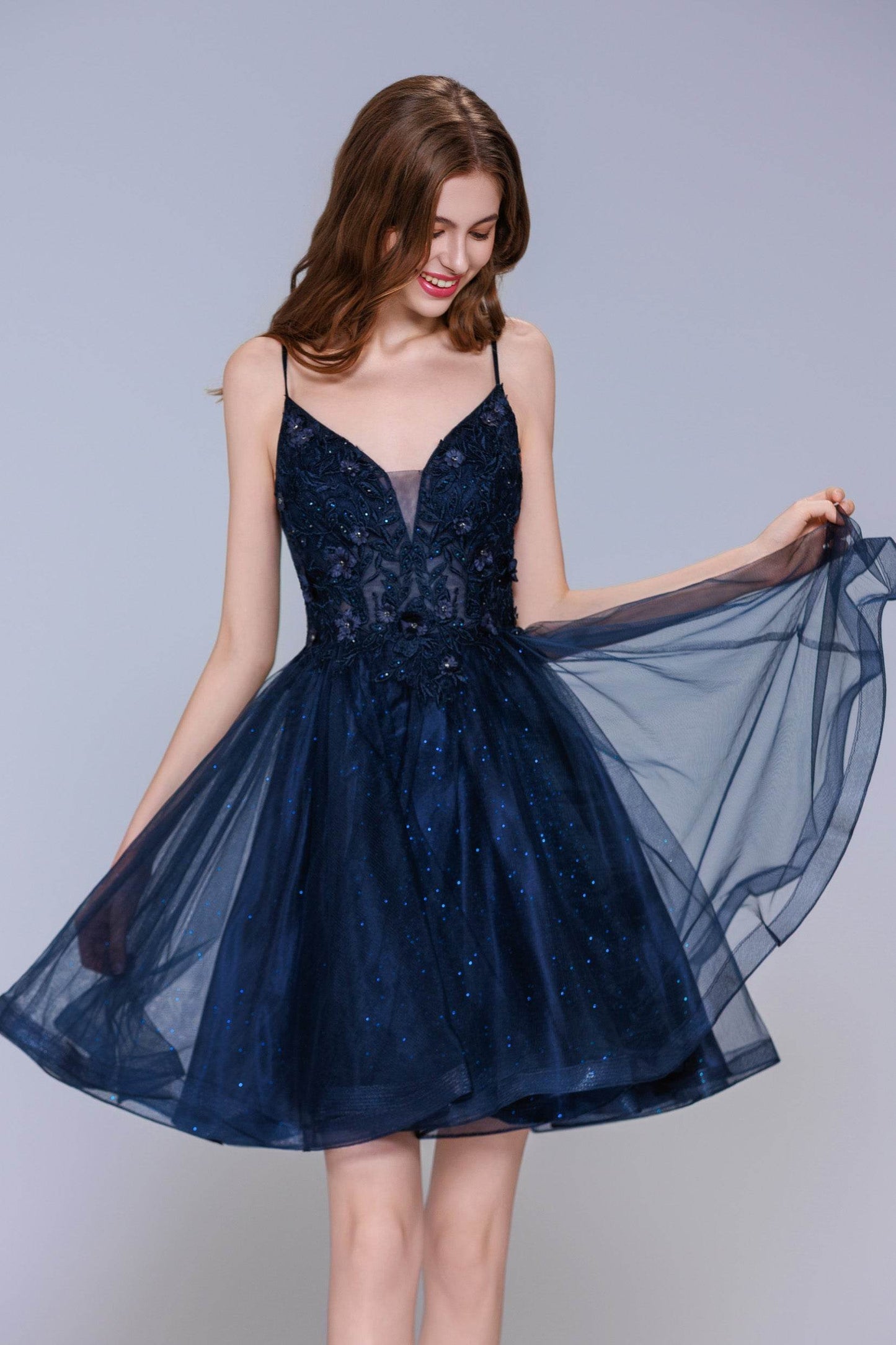 A-Line Mini Tulle Homecoming Dress CS1019 - COCOMELODY