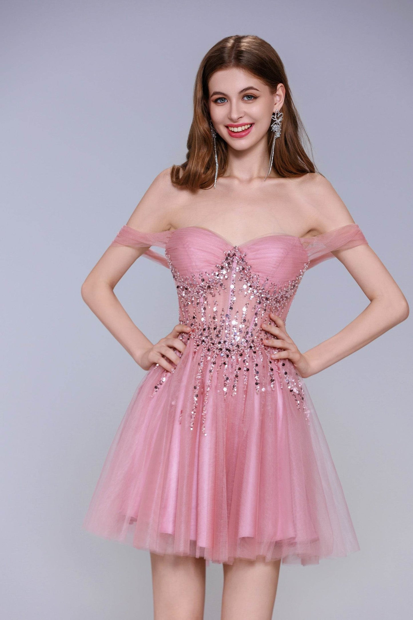 A-Line Mini Tulle Homecoming Dress CS1030 - COCOMELODY