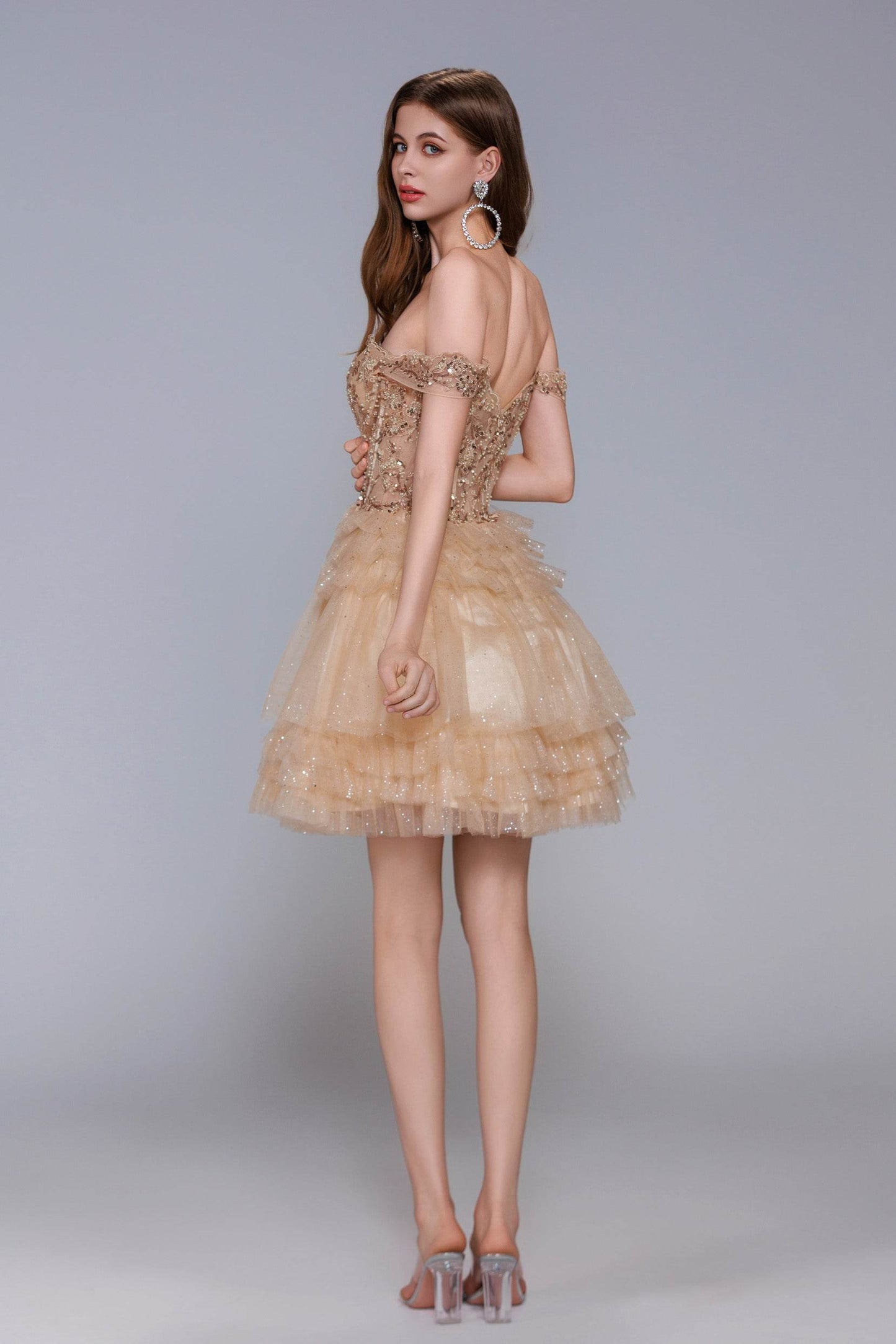 A-Line Mini Tulle Homecoming Dress CS1032 - COCOMELODY