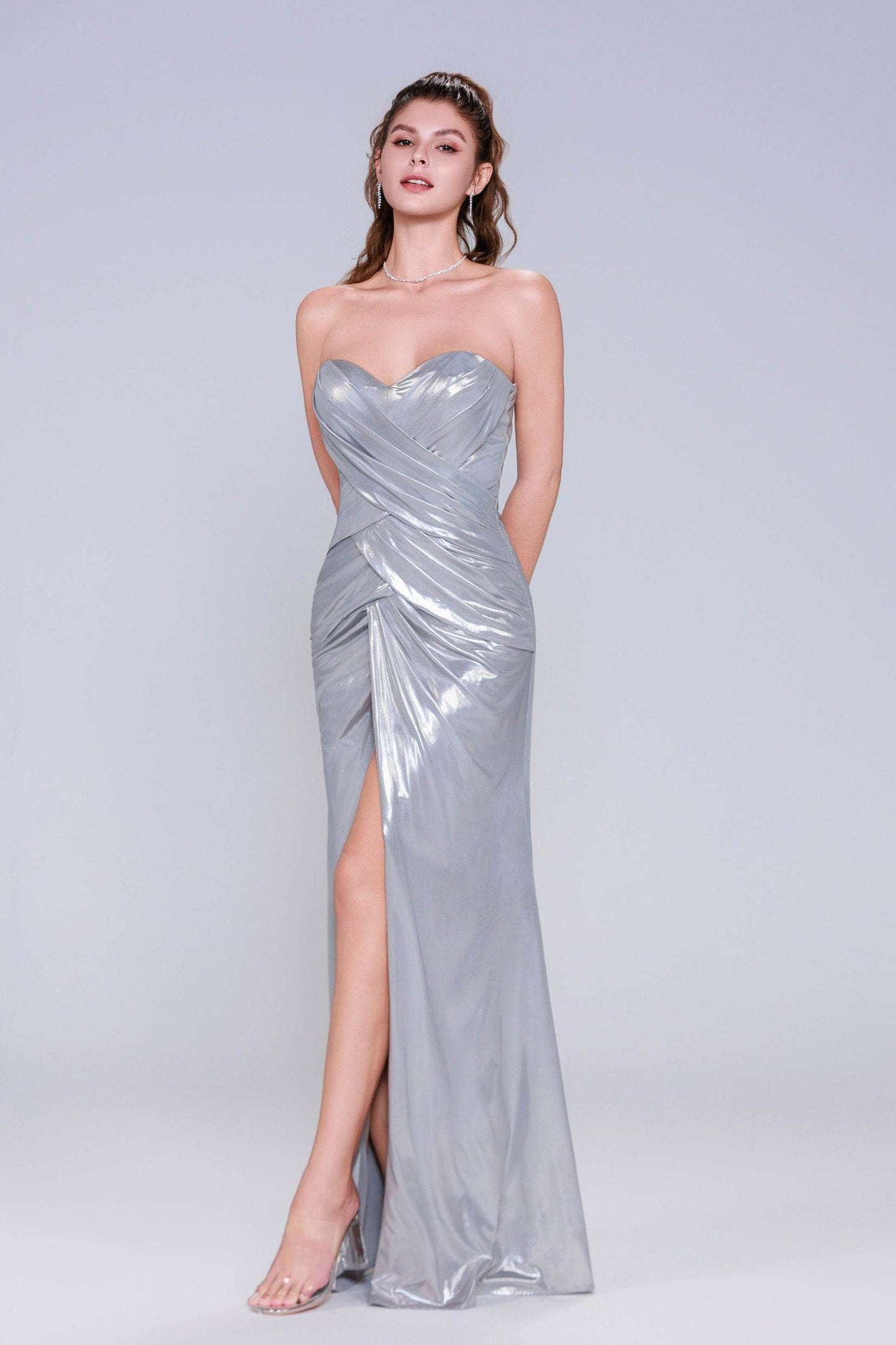 Sheath-Column Maxi Hot Stamping Cloth Prom Dress CS1041 - COCOMELODY