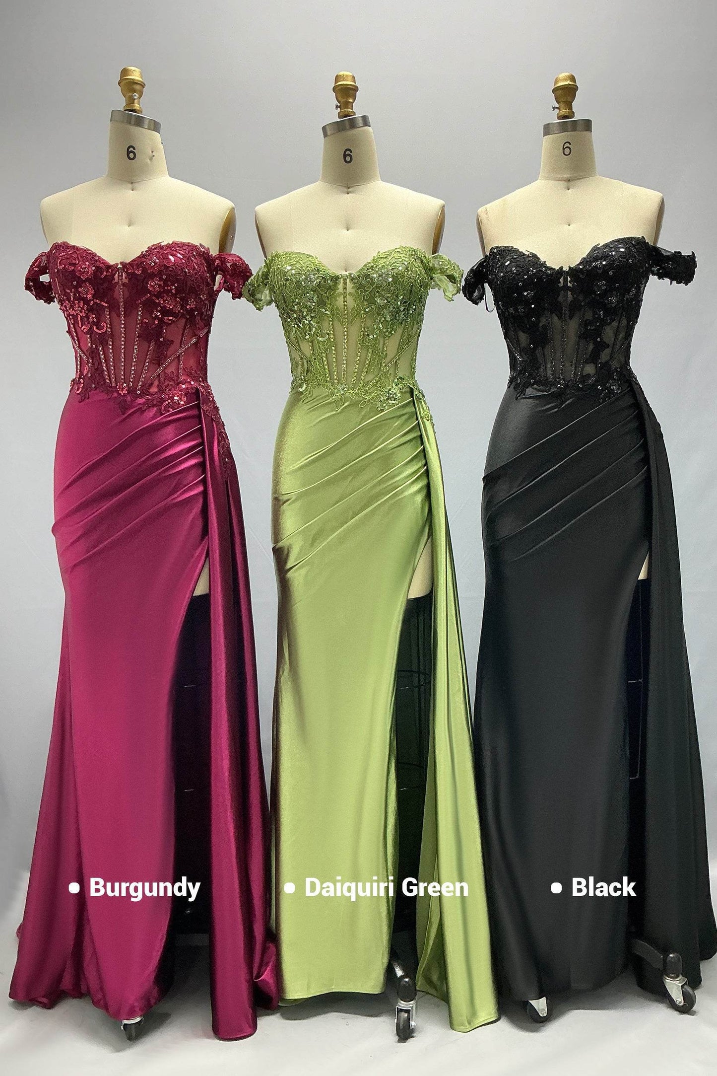 Sheath-Column Sweep-Brush Train Stretch Satin Prom Dress CS1053 - COCOMELODY