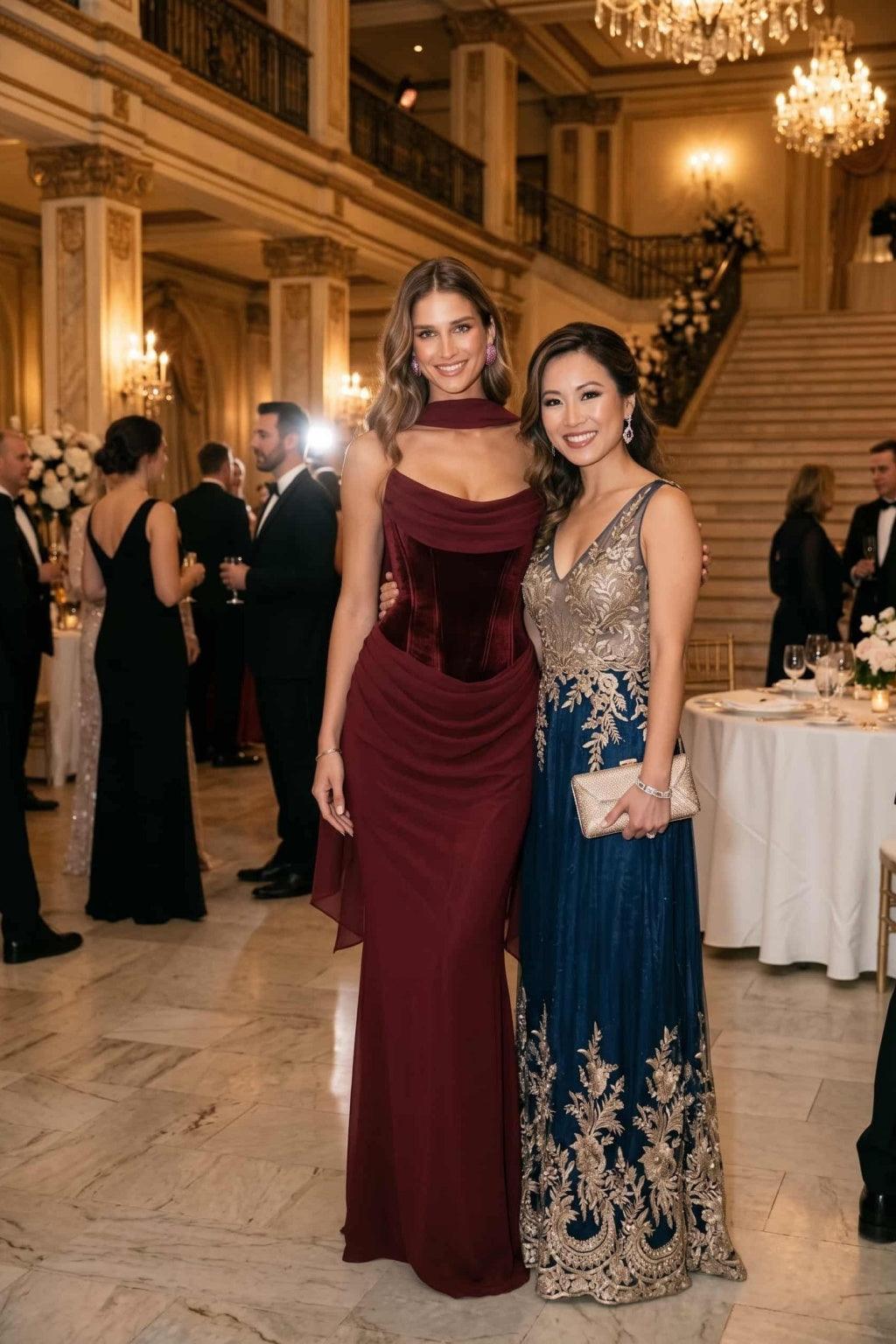 Trumpet-Mermaid Floor Length Velvet Chiffon Special Occasion Dress CS1098
