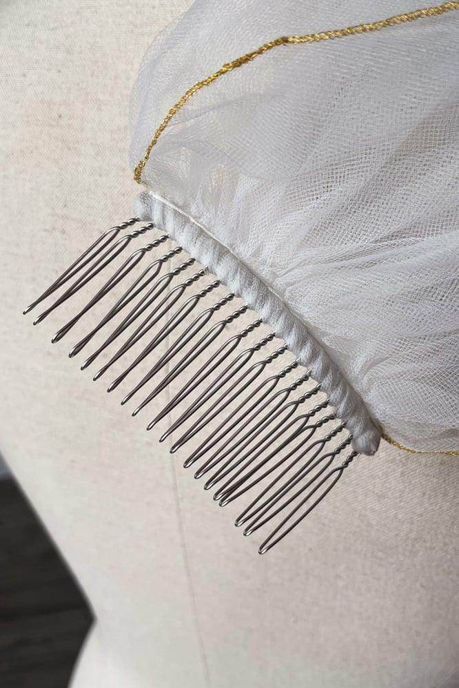 One-tier Pencil Edge Tulle Waist Veils with CV0375 - COCOMELODY