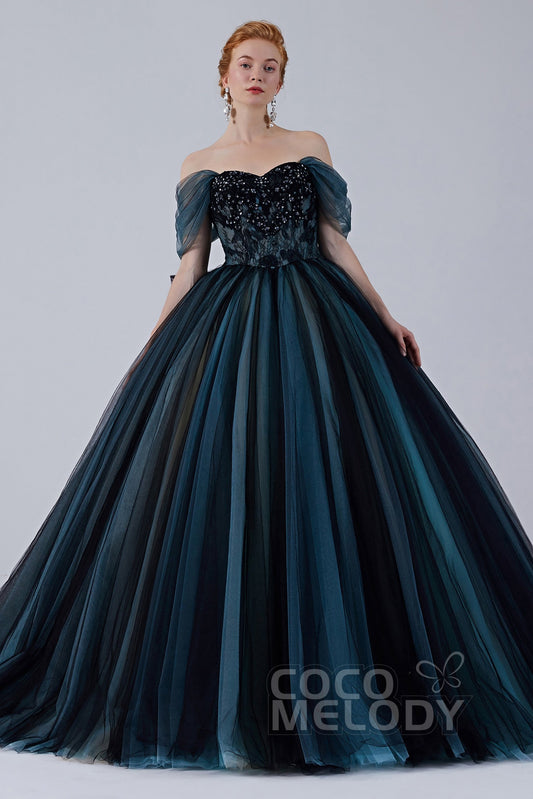 Ball Gown Court Train Tulle Wedding Dress CW2102