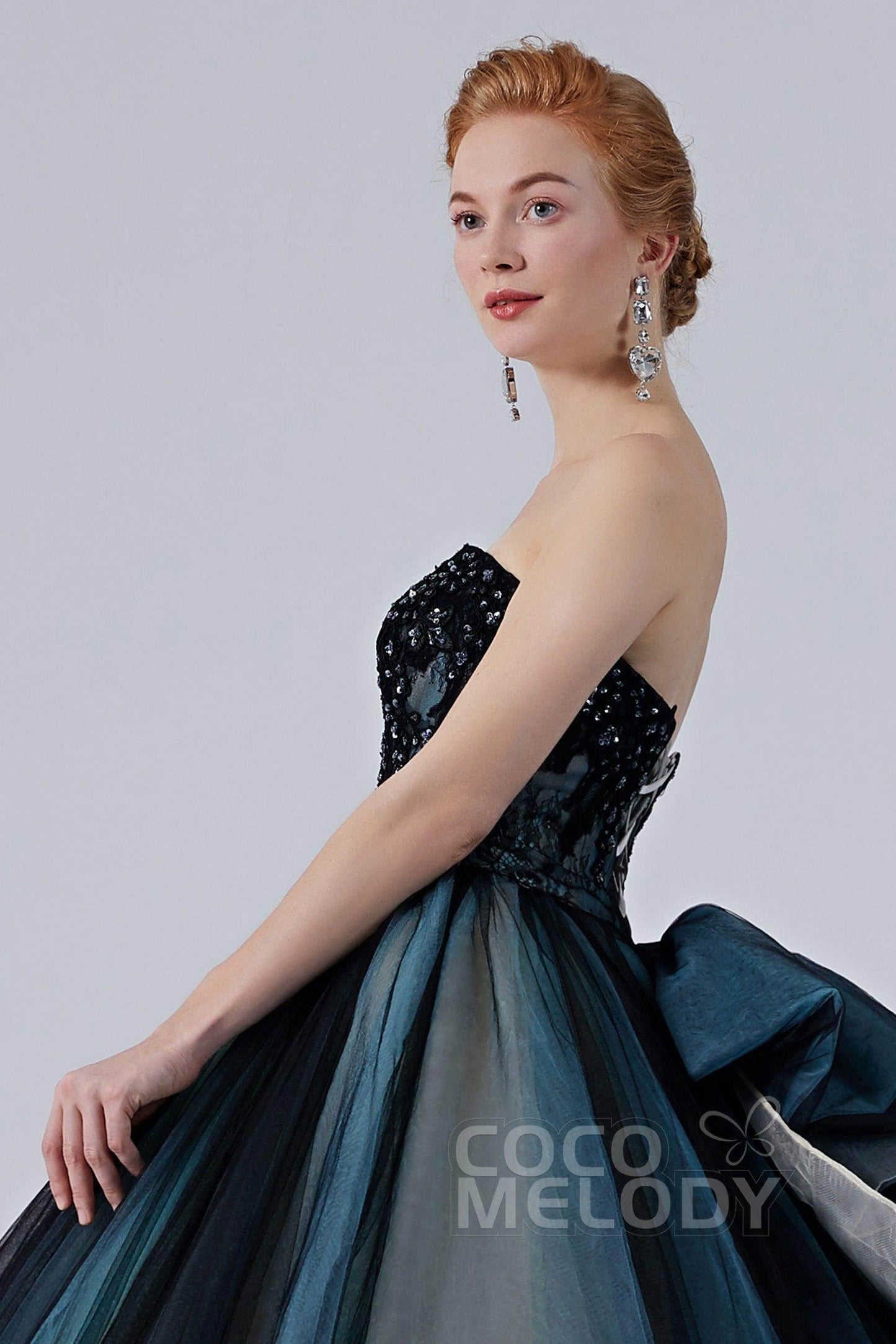 Ball Gown Court Train Tulle Wedding Dress CW2102 - COCOMELODY