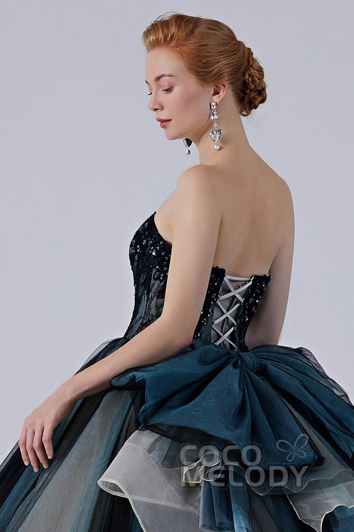 Ball Gown Court Train Tulle Wedding Dress CW2102 - COCOMELODY