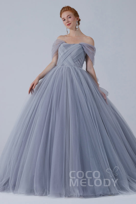 Ball Gown Court Train Tulle Wedding Dress CW2103
