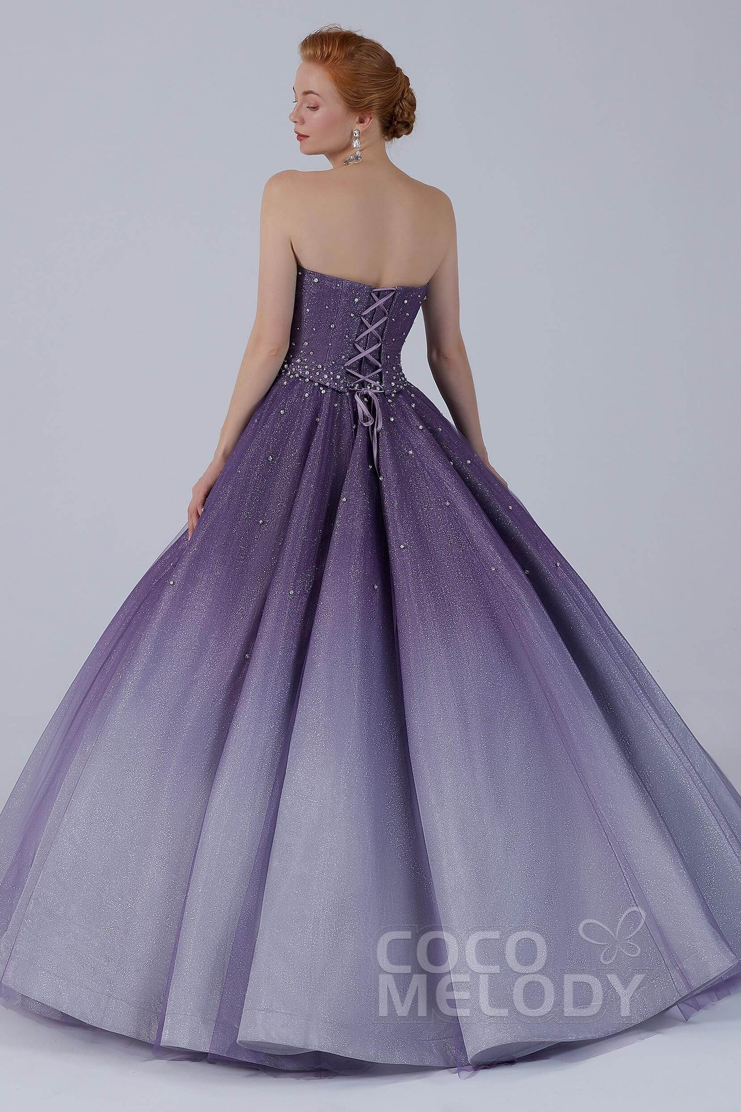 Ball Gown Floor Length Compound Ombre Wedding Dress CW2142 - COCOMELODY