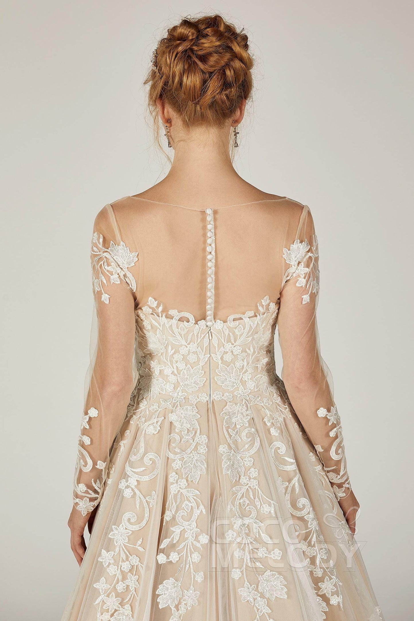 A-Line Court Train Tulle Wedding Dress CW2299 - COCOMELODY