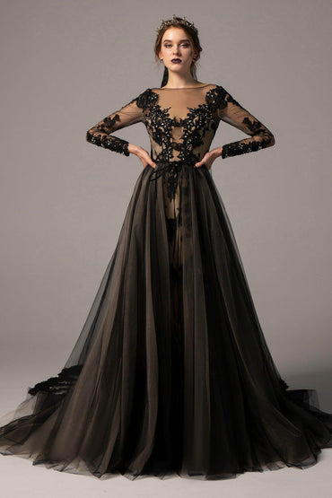 Trumpet-Mermaid Court Train Tulle Wedding Dress CW2319 - COCOMELODY