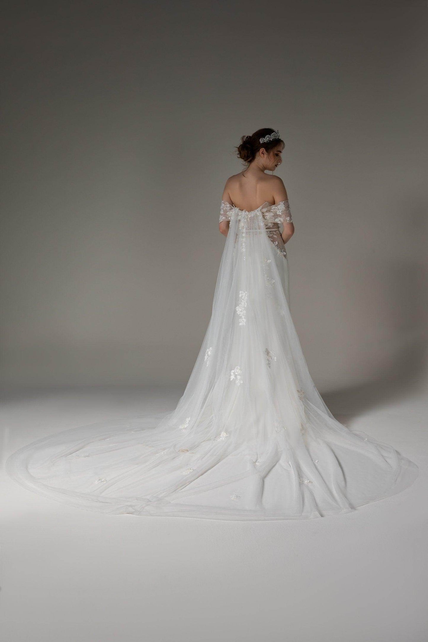 Trumpet-Mermaid Chapel Train Elastic Cloth Wedding Dress CW2491 - COCOMELODY