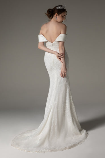 Trumpet-Mermaid Court Train Sequins Wedding Dress CW2527