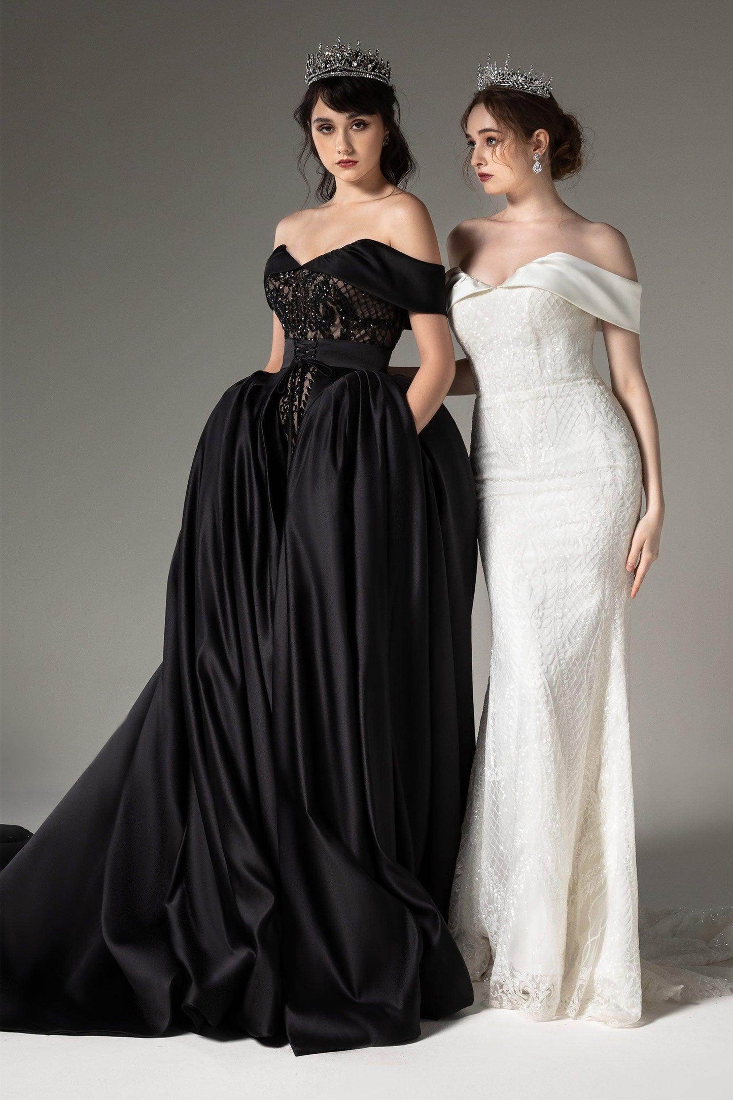 Trumpet-Mermaid Court Train Sequins Wedding Dress CW2527 - COCOMELODY