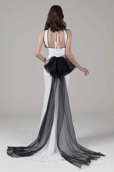 Mermaid Court Train Elastic Cloth Wedding Dress CW2560