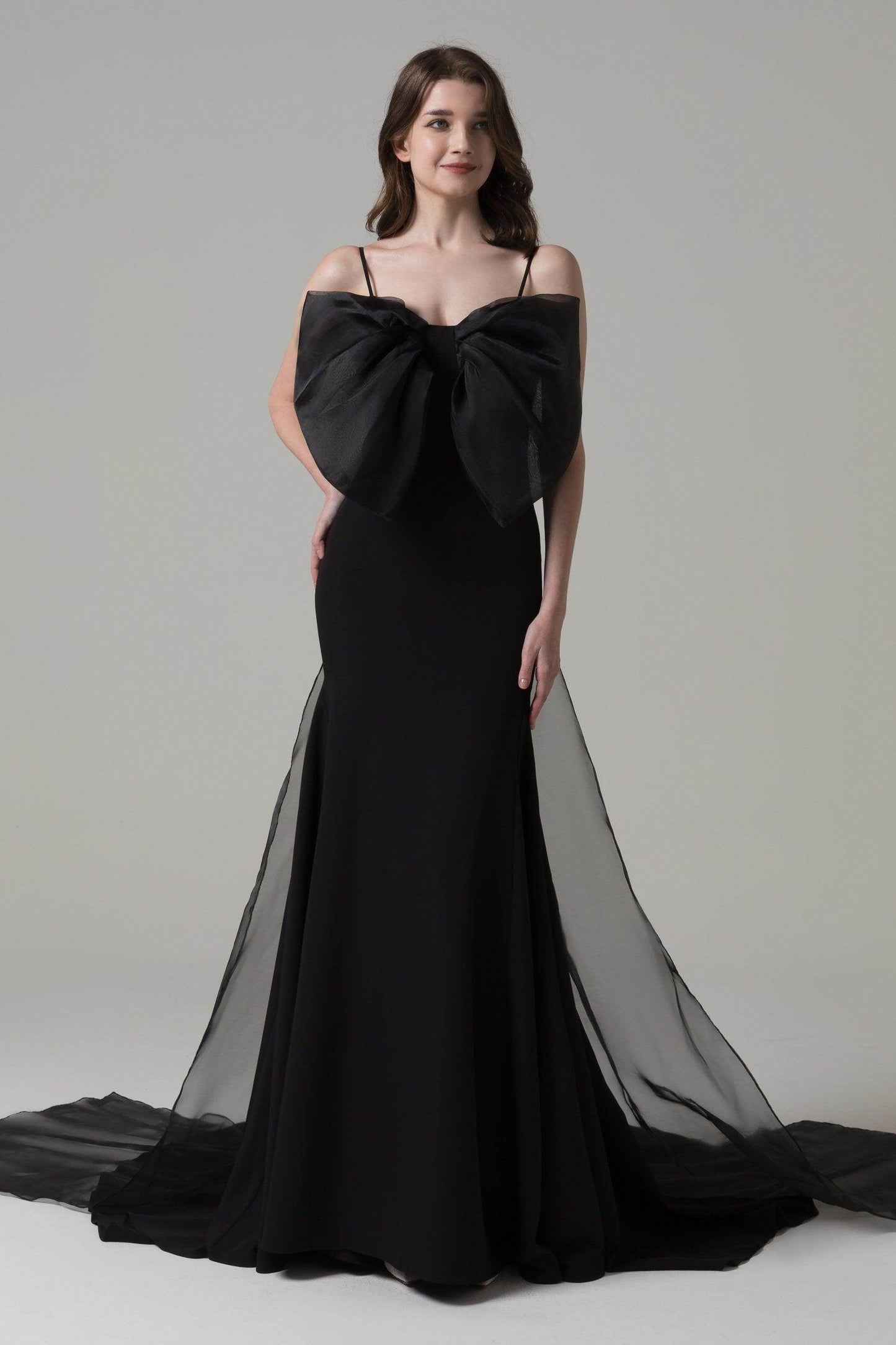 Trumpet Court Train Elastic Cloth Wedding Dress CW2645 - COCOMELODY