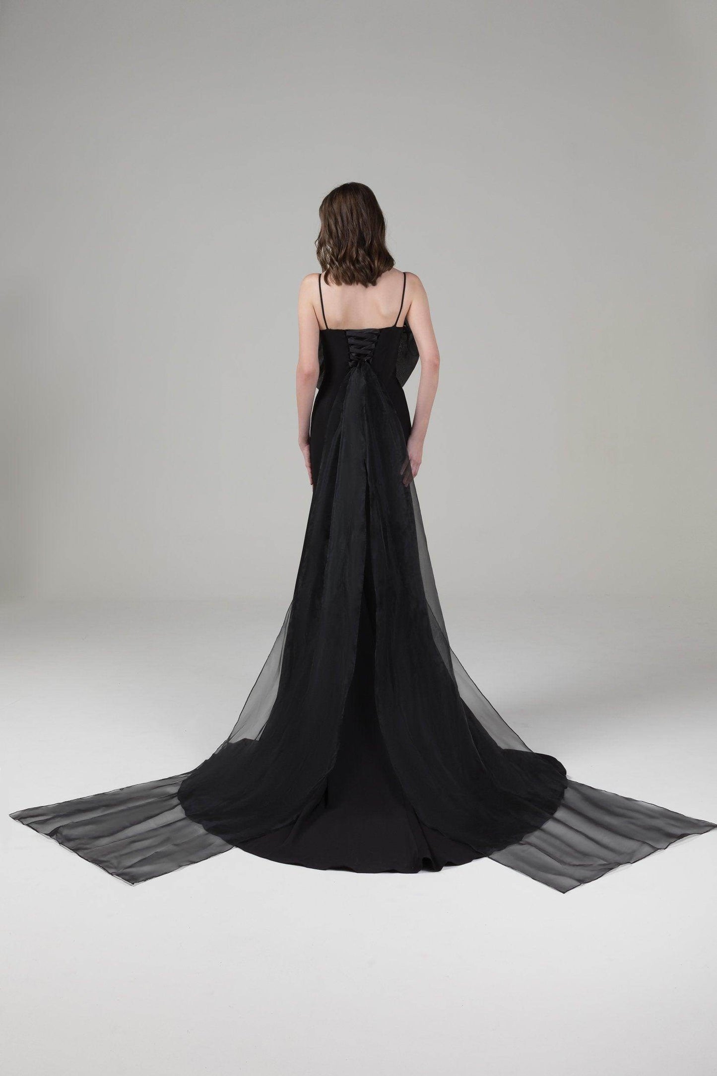 Trumpet Court Train Elastic Cloth Wedding Dress CW2645 - COCOMELODY