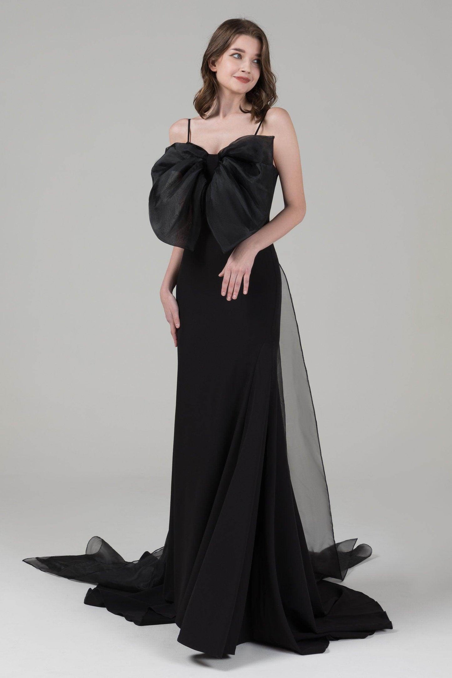 Trumpet Court Train Elastic Cloth Wedding Dress CW2645 - COCOMELODY
