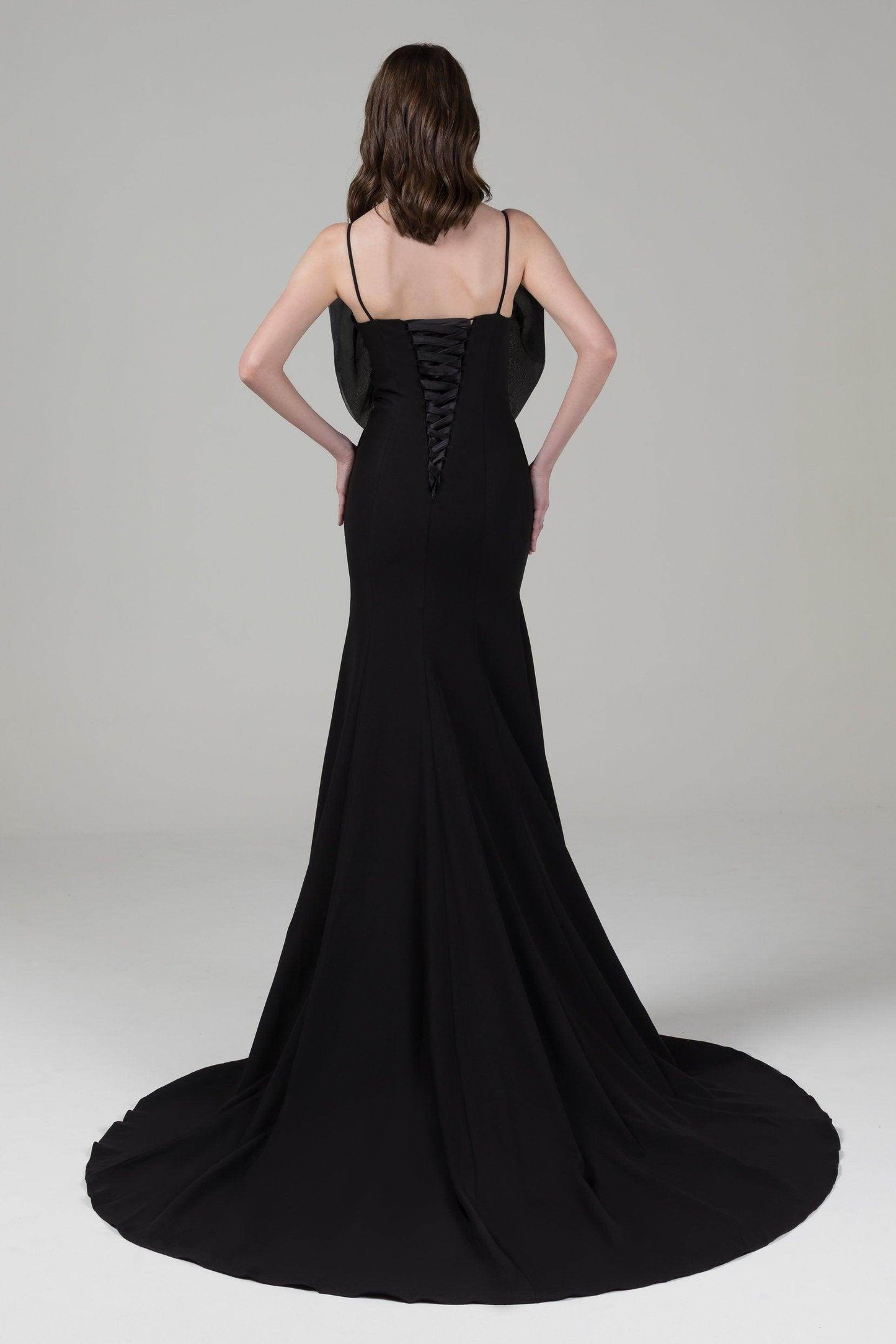 Trumpet Court Train Elastic Cloth Wedding Dress CW2645 - COCOMELODY
