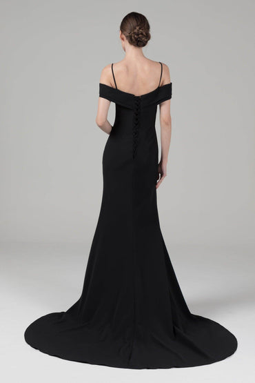 Mermaid Court Train Elastic Cloth Wedding Dress CW2647CR - COCOMELODY