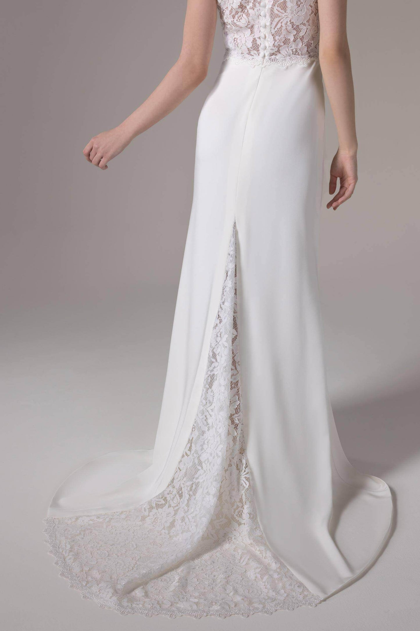 Trumpet Sweep-Brush Train Elastic Cloth Wedding Dress CW2658 - COCOMELODY