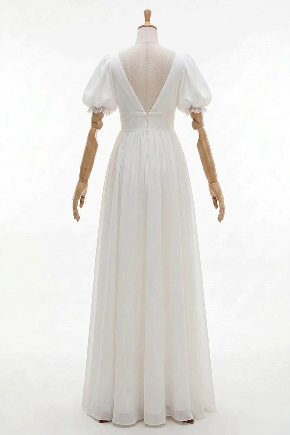 Sheath Floor Length Elastic Cloth Wedding Dress CW2676 - 25 Days / As Picture / US0-UK2-EUR30 - COCOMELODY