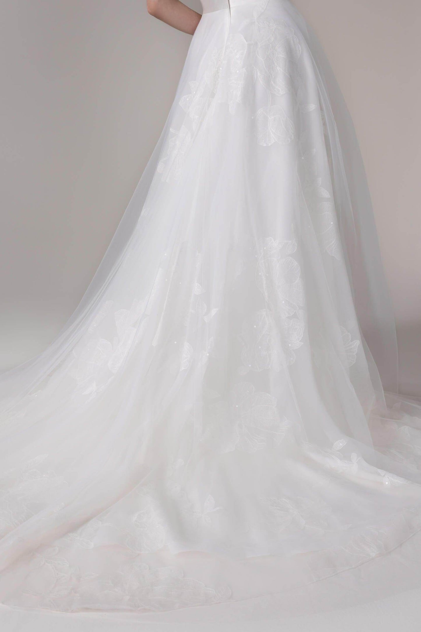 A-Line Court Train Mikado Wedding Dress CW2789 - COCOMELODY