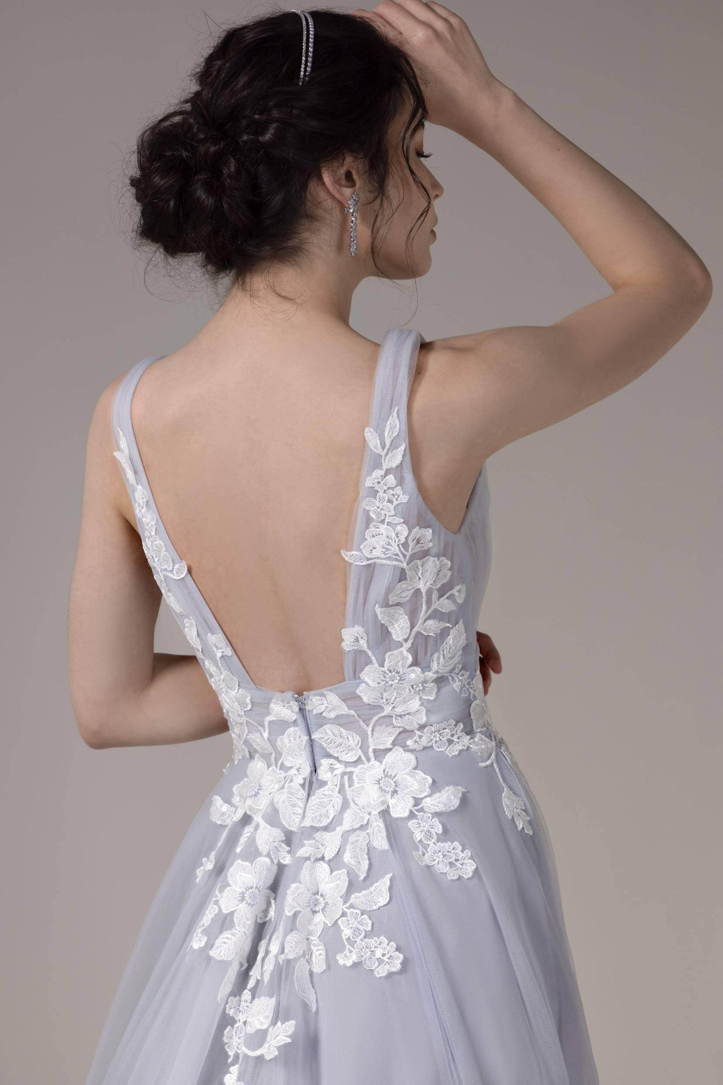 A-Line Court Train Lace Tulle Wedding Dress CW2813 - COCOMELODY
